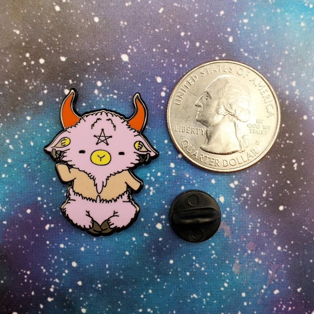 Kawaii Basphomet Enamel Pin - Picture 2 of 3
